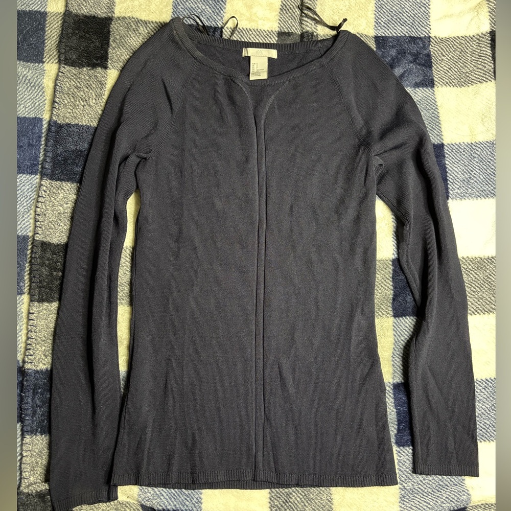 Long Sleeve Navy Top